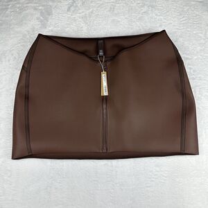 NWT Skims Rubberized‎ Scuba Swim Mini Skirt Cocoa Women's 3x